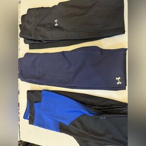 all 3 Under Armour leggings